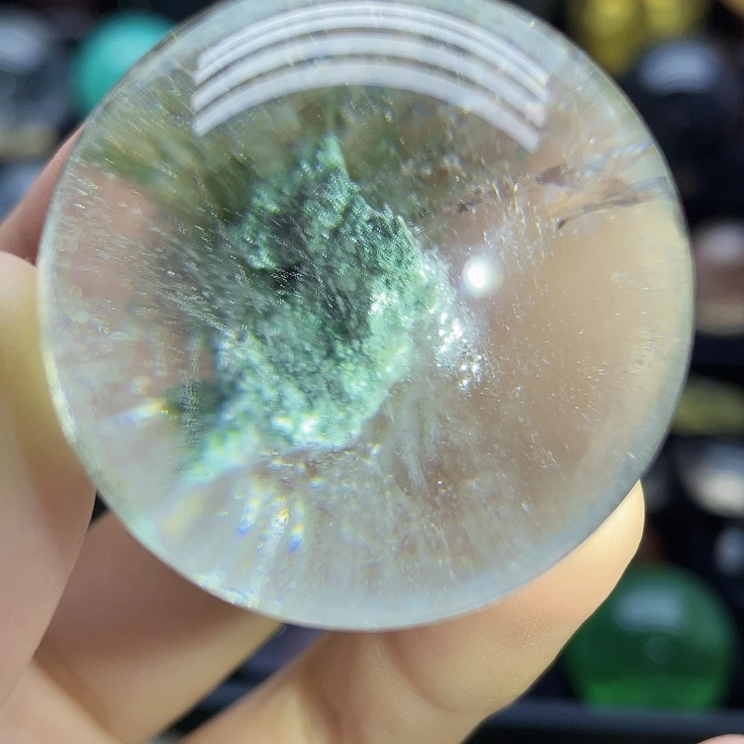 水晶珠宝半成品未镶嵌天然幽灵38.2mm