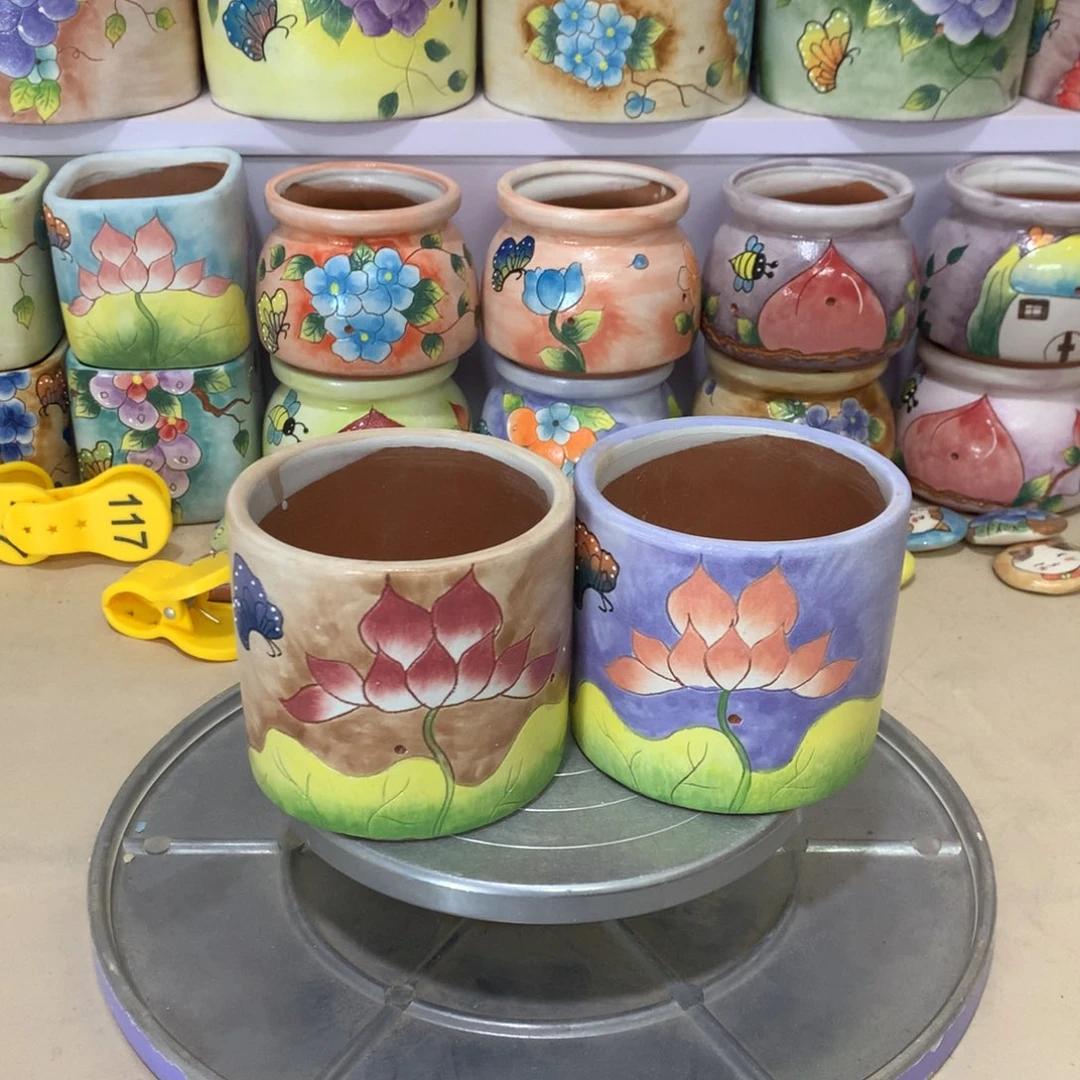 福利花盆，手绘花盆