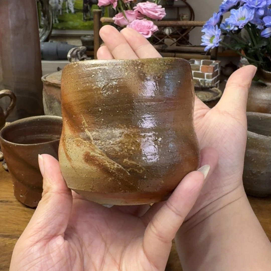 流**情柴岗守备前烧典藏版葫芦汤吞福利一口价