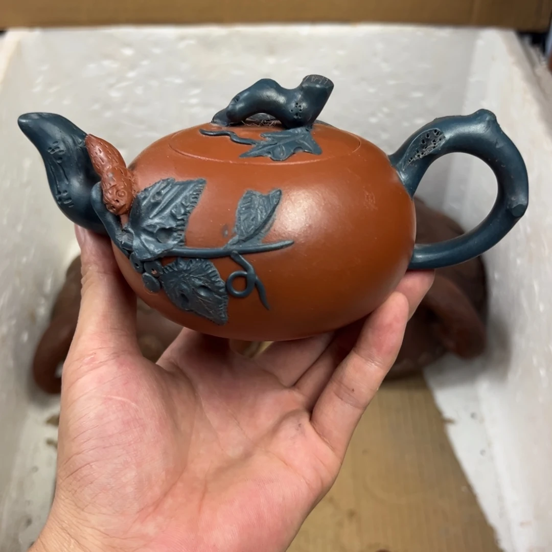 茶壶紫砂宜兴原矿紫砂300毫升容量