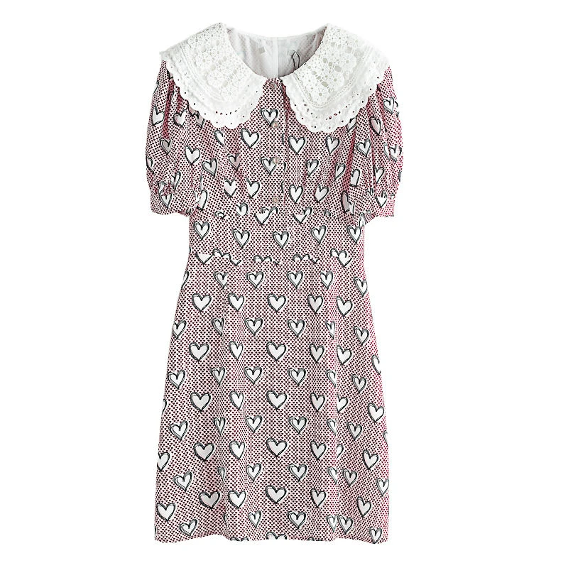 飘系列 A11-1-3-4-PL5245碎花裙娃娃领