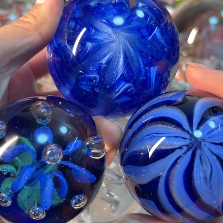 琉璃手工艺品微瑕3个