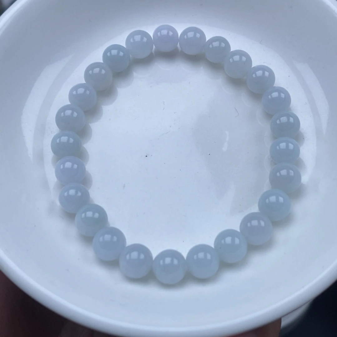 未镶嵌手链翡翠缅甸翡翠圆珠卡7.4