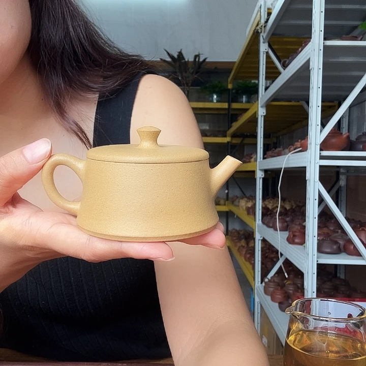 茶壶紫砂黄金云柱150cc
