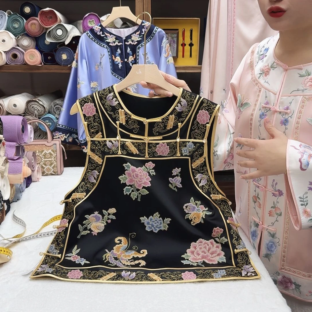 苏绣马甲1胸围98衣长57