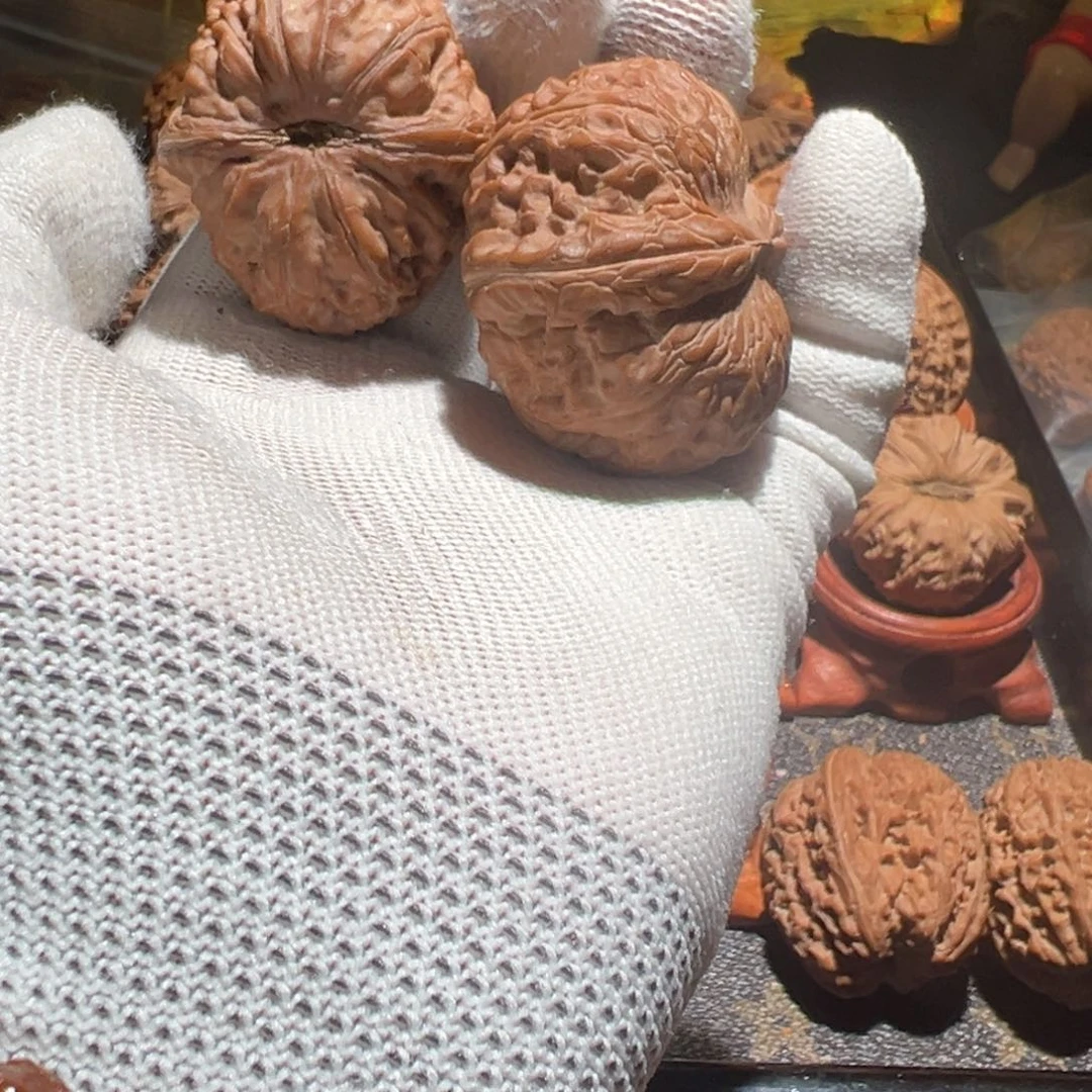 文玩核桃把件喜**安元宝