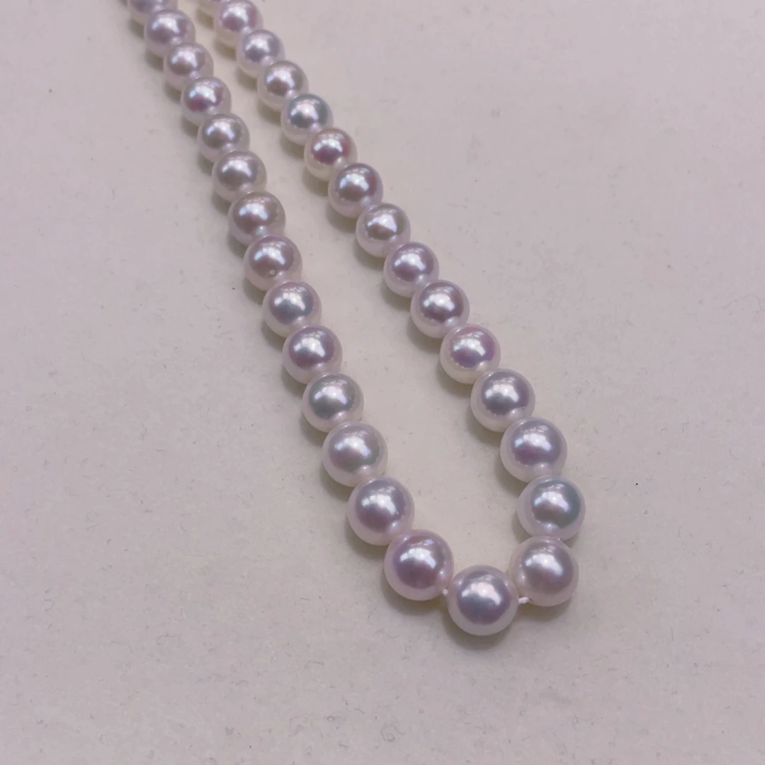 淡水珍珠银S925镶嵌颈饰8/9极光冷白炫彩超亮毕业媲美海水