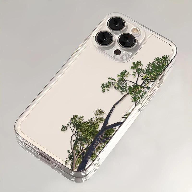 茂盛大树适用苹果16手机壳小米oppo创意vivo透明华为荣耀一加软壳