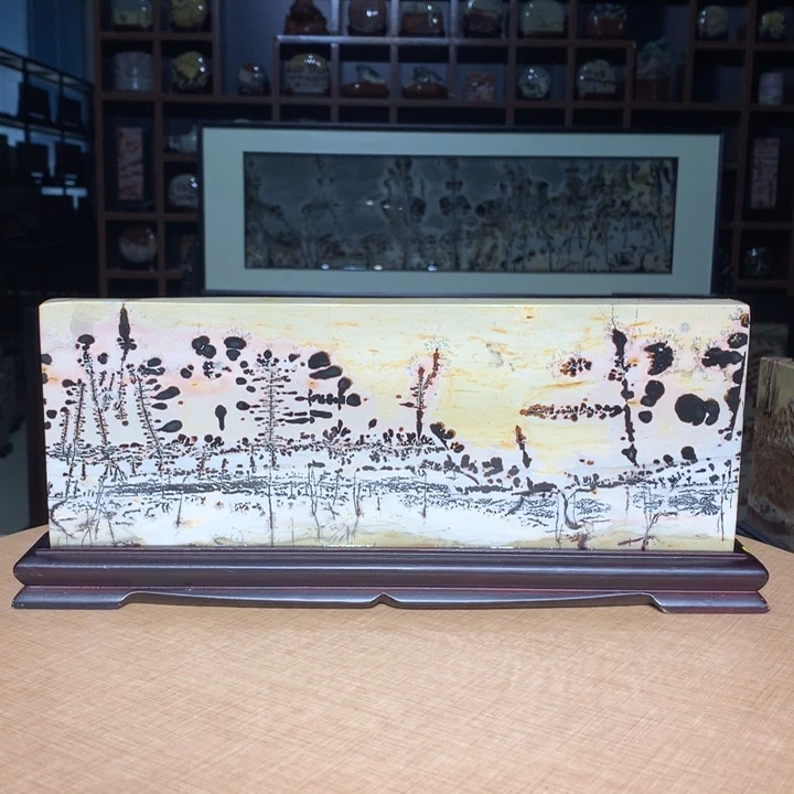 广西国画石摆件，观赏收藏