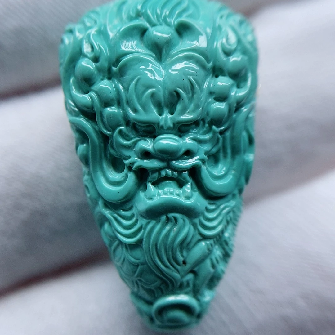 绿松石龙三通16未镶嵌