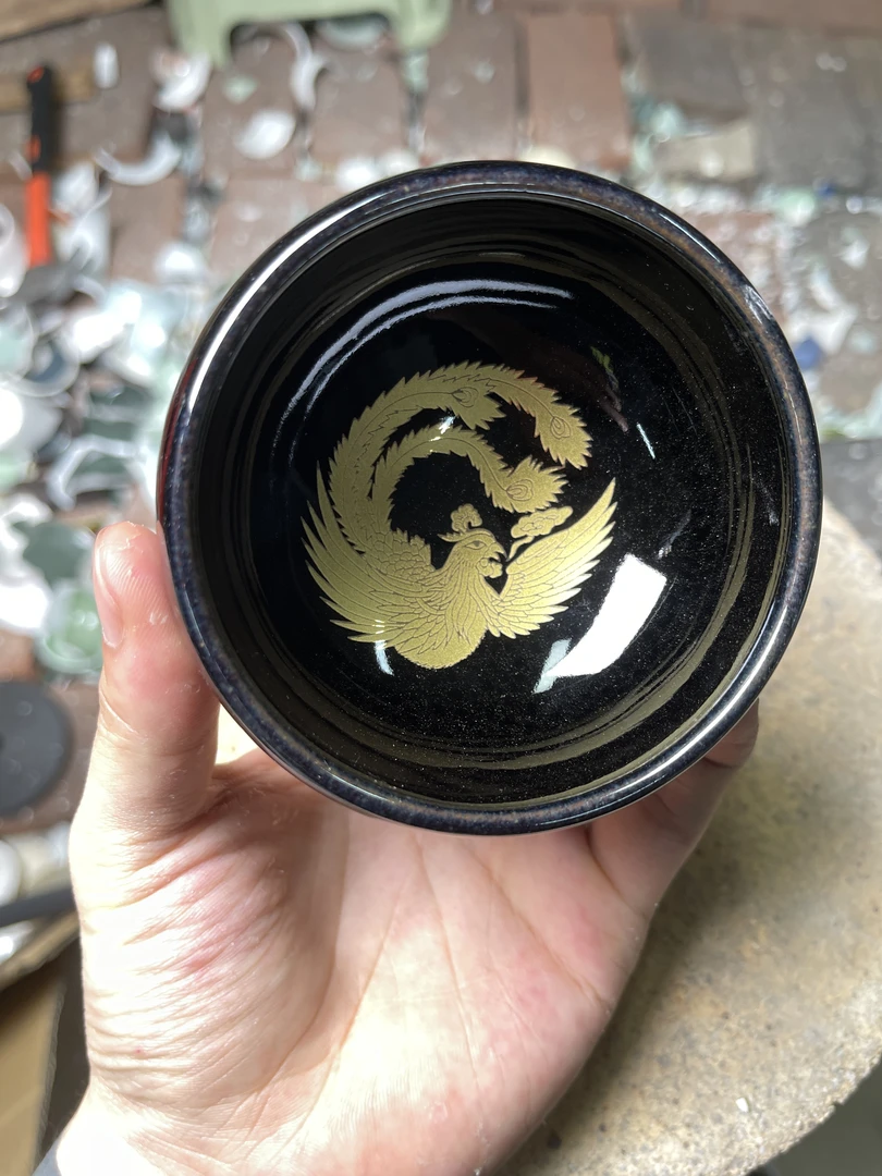 建窑建盏 手工茶器【乌金凤】