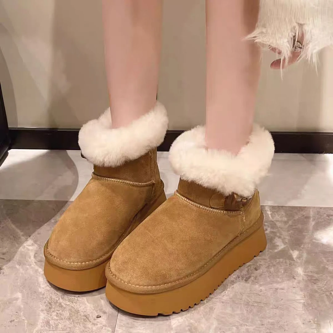 A2335   冬季新款时尚保暖百搭雪地靴加绒