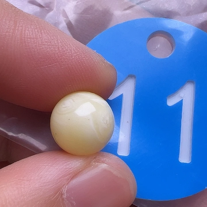 未镶嵌蜜蜡裸石花粉10m m