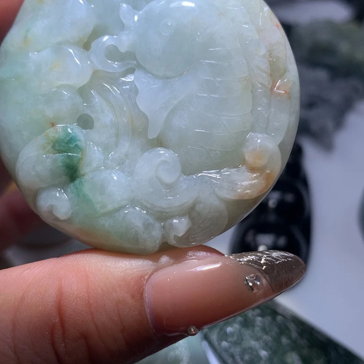 翡翠未镶嵌颈饰保真天然A货翡翠
