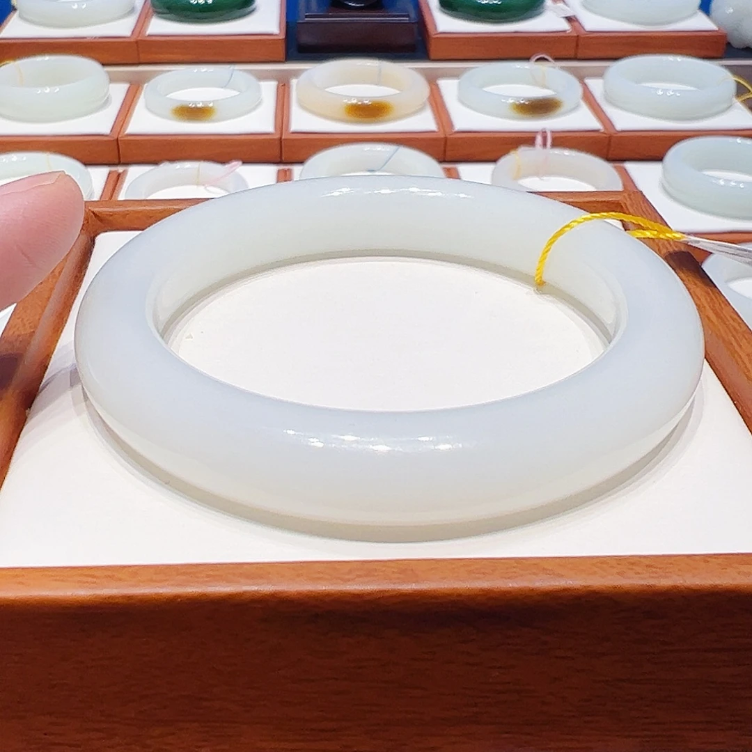 和田玉未镶嵌手镯羊脂白5960