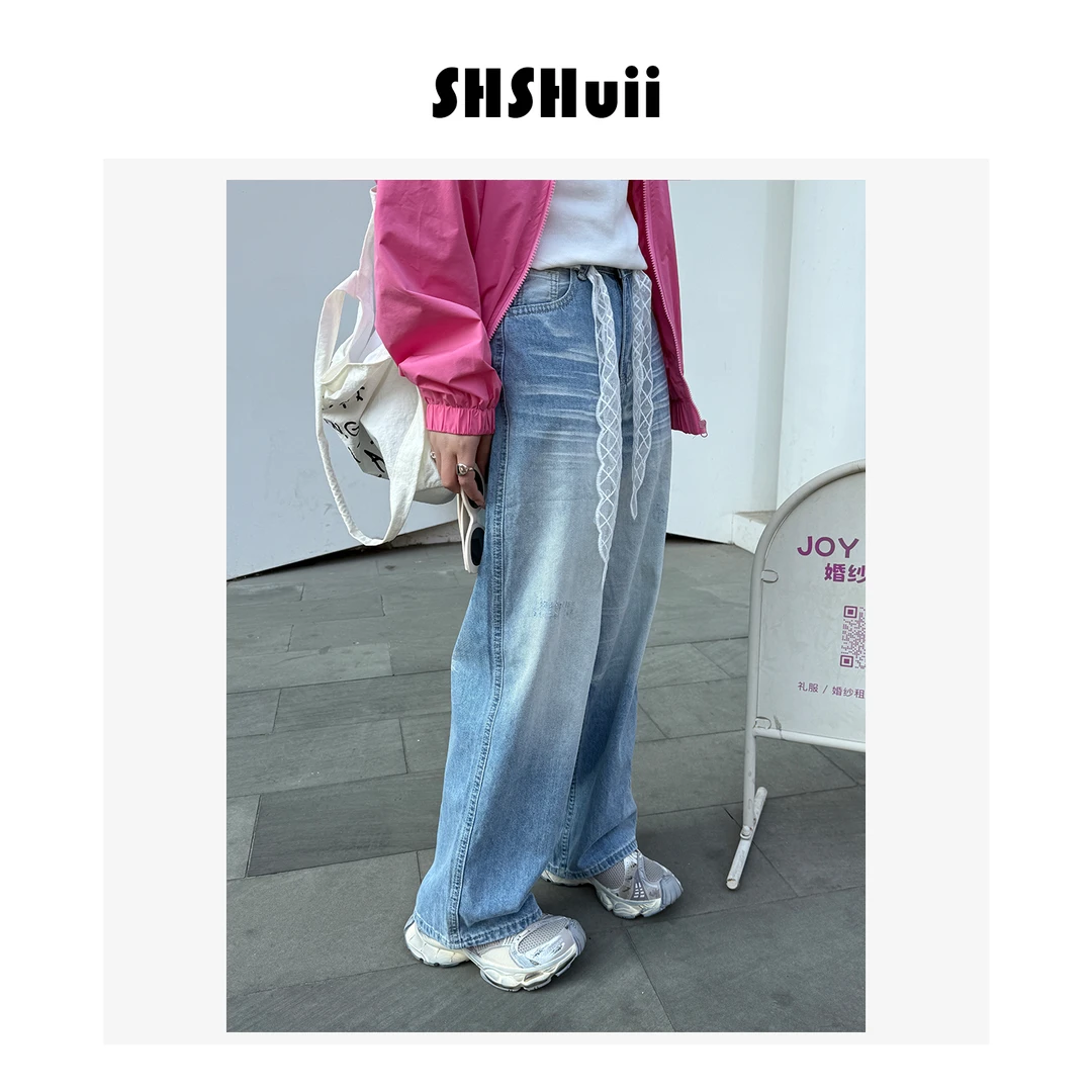 SSHuii【计划远行】水洗破洞抓痕复古薄休闲牛仔裤/HHAEC