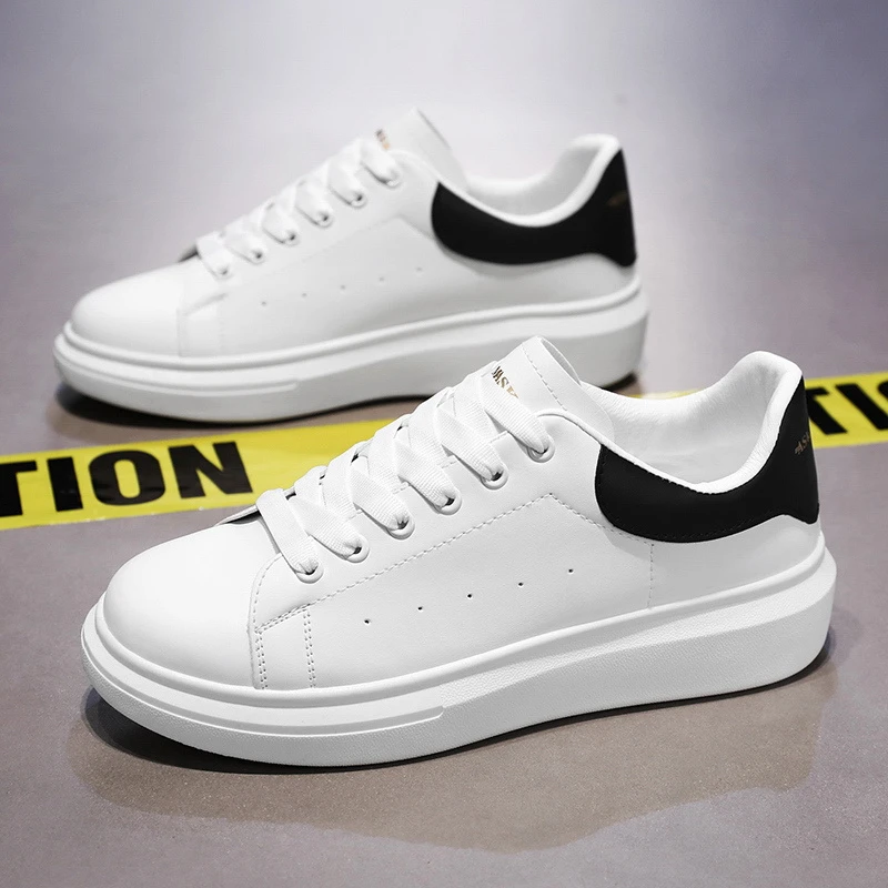 厚底麦昆情侣款小白鞋时尚休闲鞋秋季鞋子潮流低帮百搭