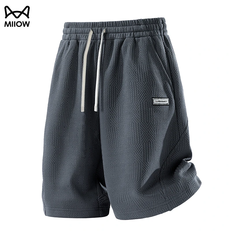 猫人高级冰丝短裤男士夏季重磅薄款速干五分裤宽松运动休闲直筒裤