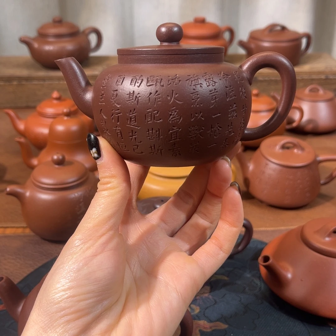 茶壶紫砂平盖莲子