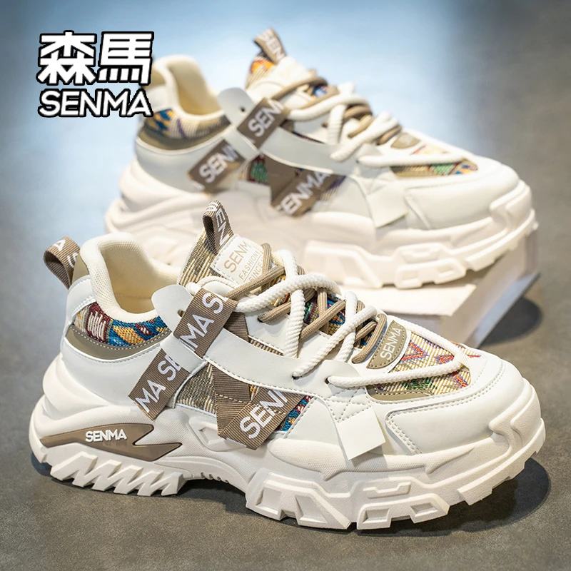 SENMA/森马老爹鞋男厚底耐磨运动休闲跑步鞋小众设计旅游百搭潮鞋