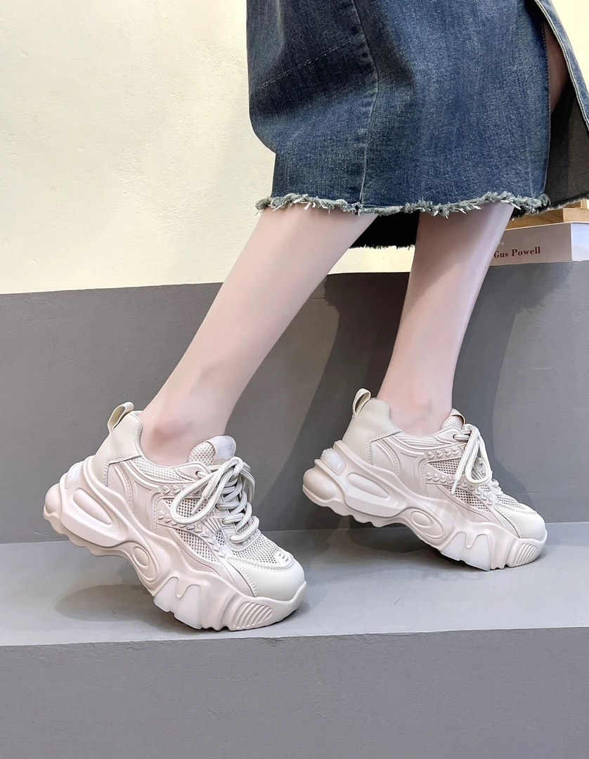 651002(猫爪小麦穗)专柜百搭时尚透网老爹鞋