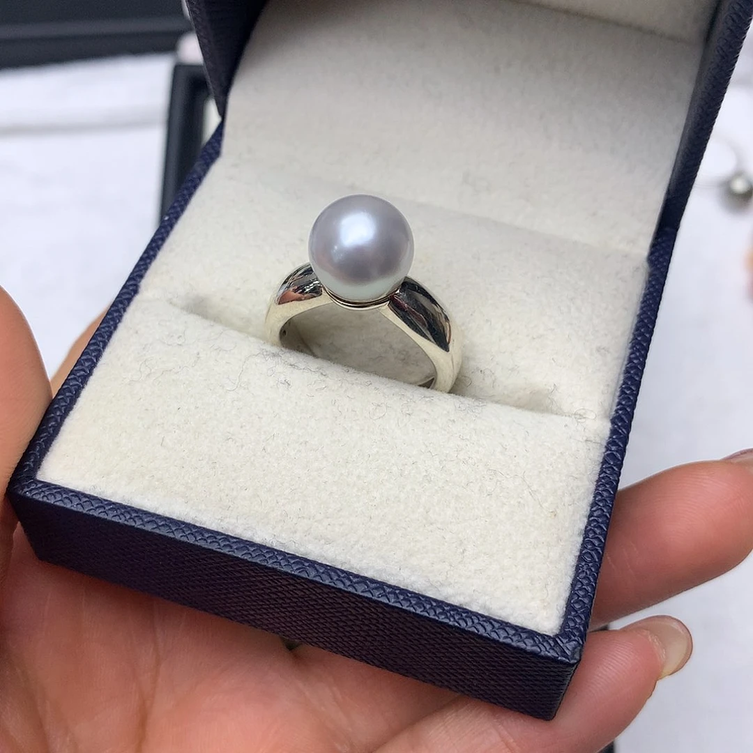 海水珍珠戒指银S925镶嵌