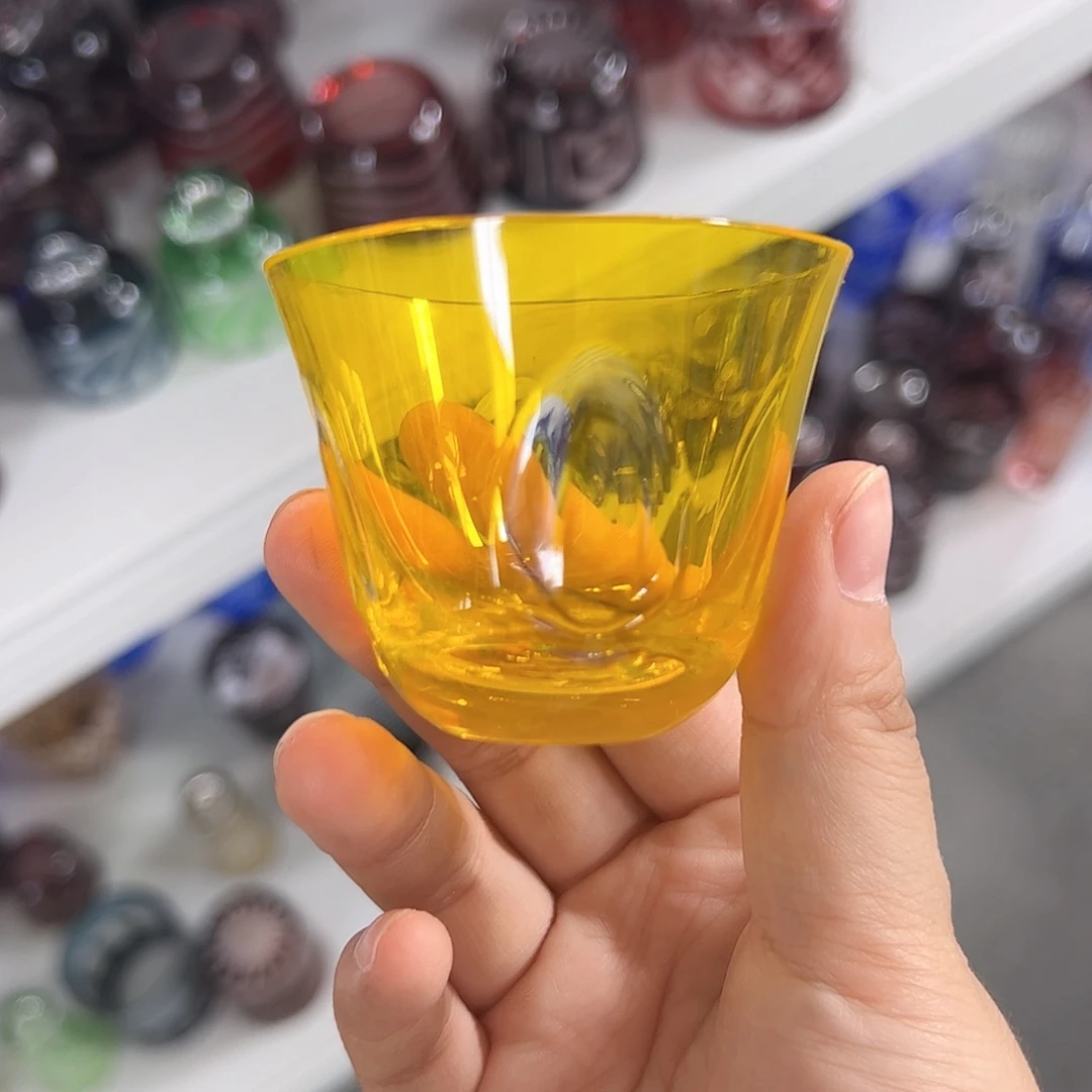 水晶玻璃高脚款微瑕一个