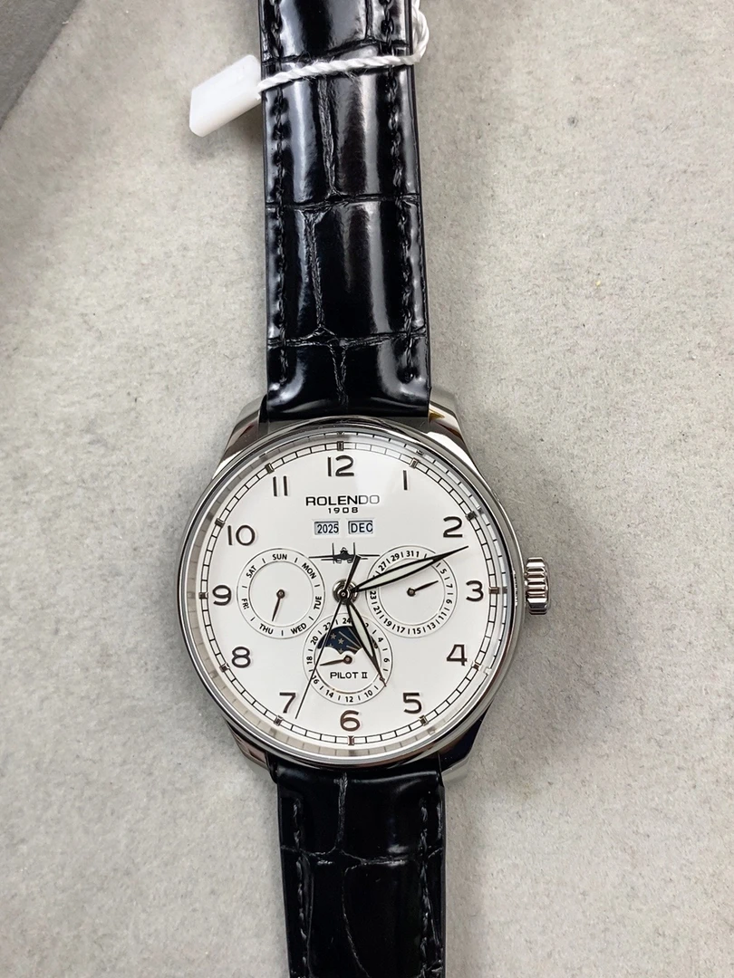 ROLENDOR/罗兰度机械腕表新款飞行员日月星辰运动休闲男款夜光