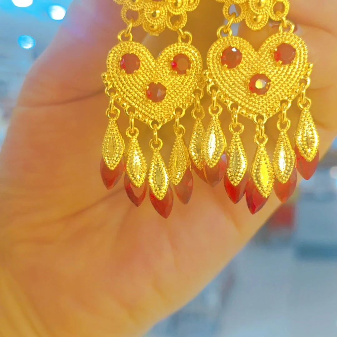 铜合金耳饰 民族风耳环其它珠宝女复古宫廷耳饰甜美风百搭