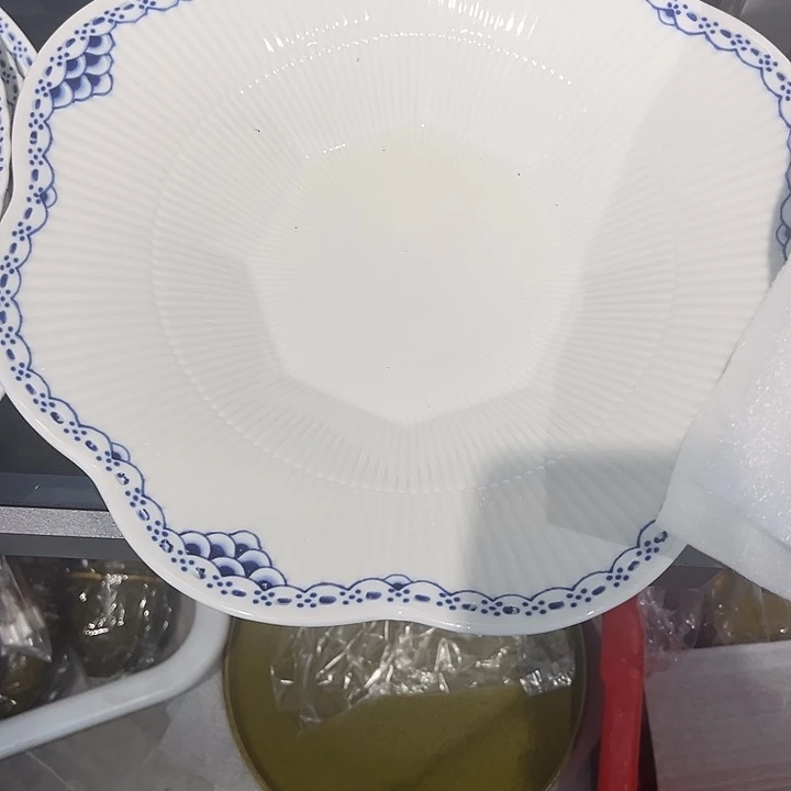 沉***者25cm唐草八角盘陶瓷的