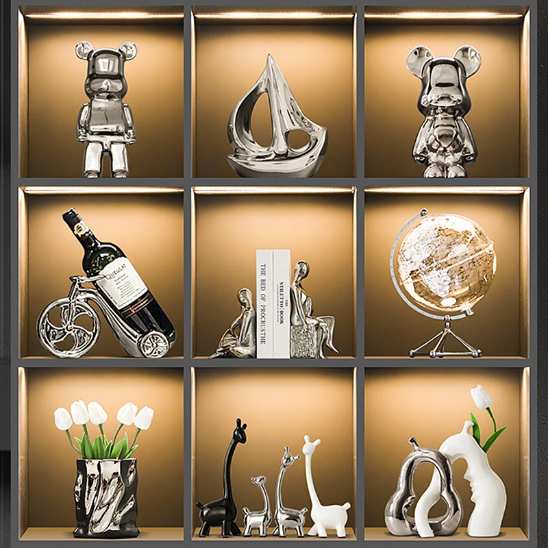 高档创意工艺品搭配客厅摆件轻奢酒柜电视柜玄关柜摆件卧室网红风