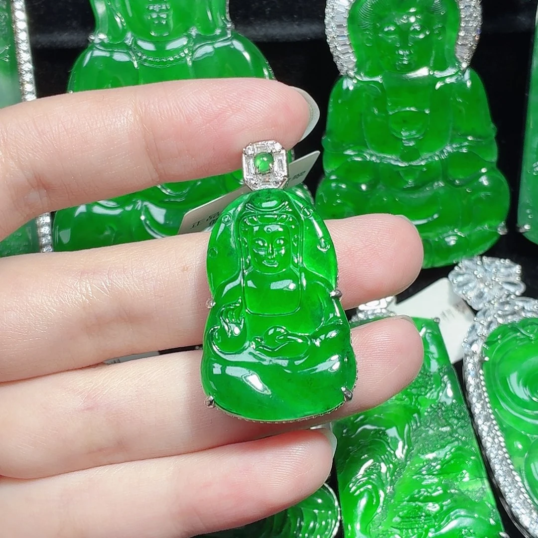 翡翠未镶嵌颈饰天然A货翡翠