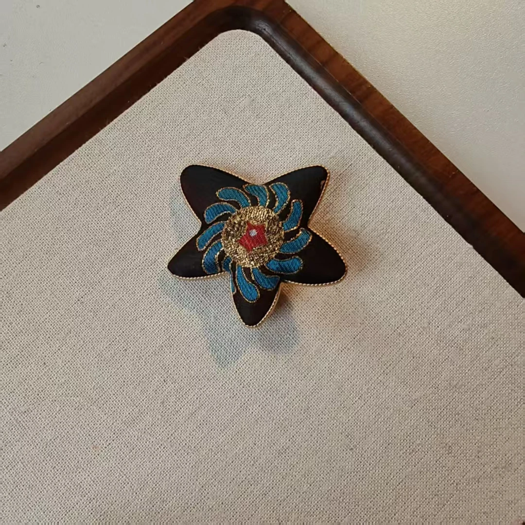 【黑色蝴蝶】非遗宋锦发夹-古风可爱日常手工制作