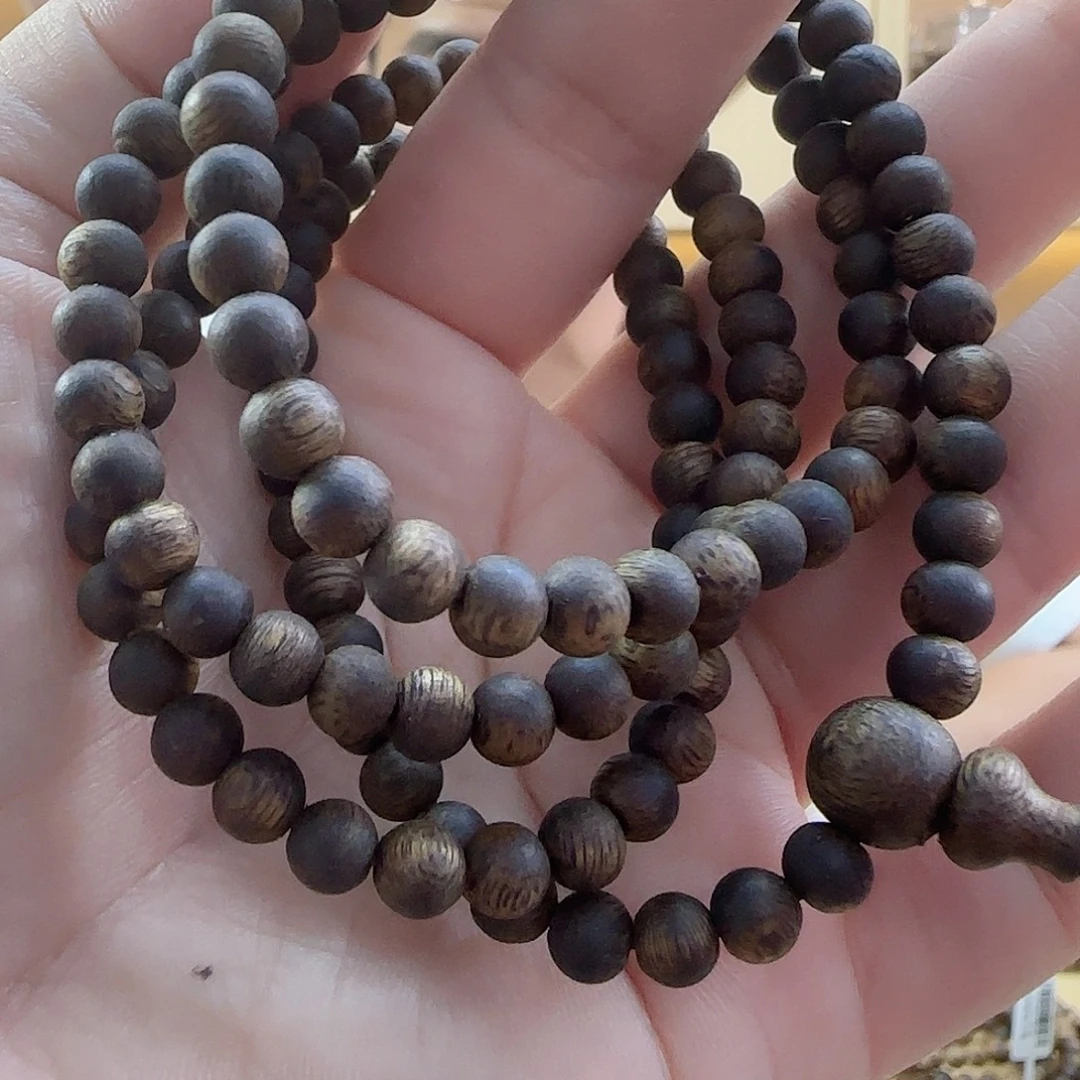 沉香碎屑沉香棋楠野生紫棋圆珠长串0.5/11克+多样性发一