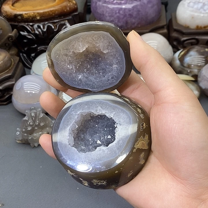 未镶嵌紫晶摆件聚宝盆