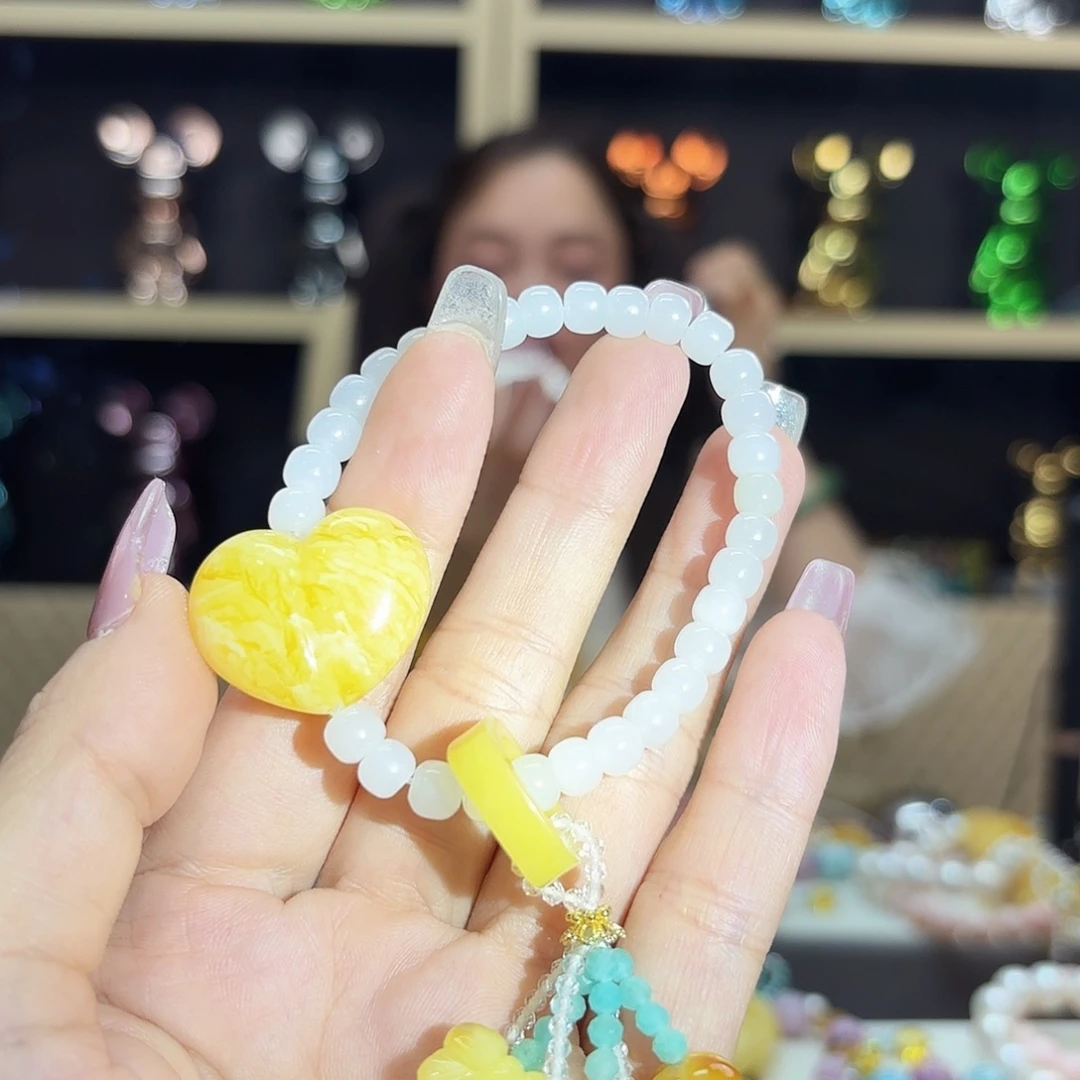 琥珀未镶嵌手链琥珀