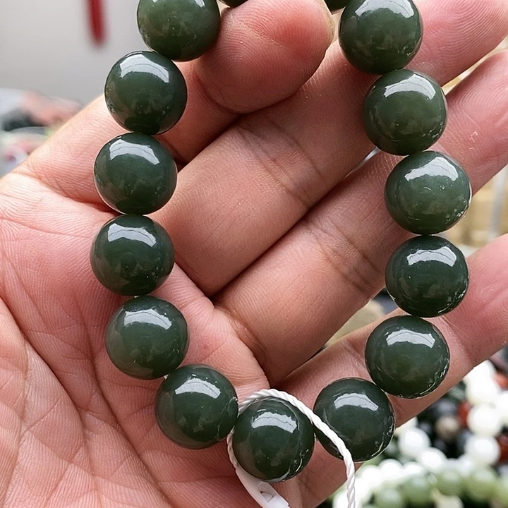 【闪购商品】未镶嵌手链和田玉14且末蓝99