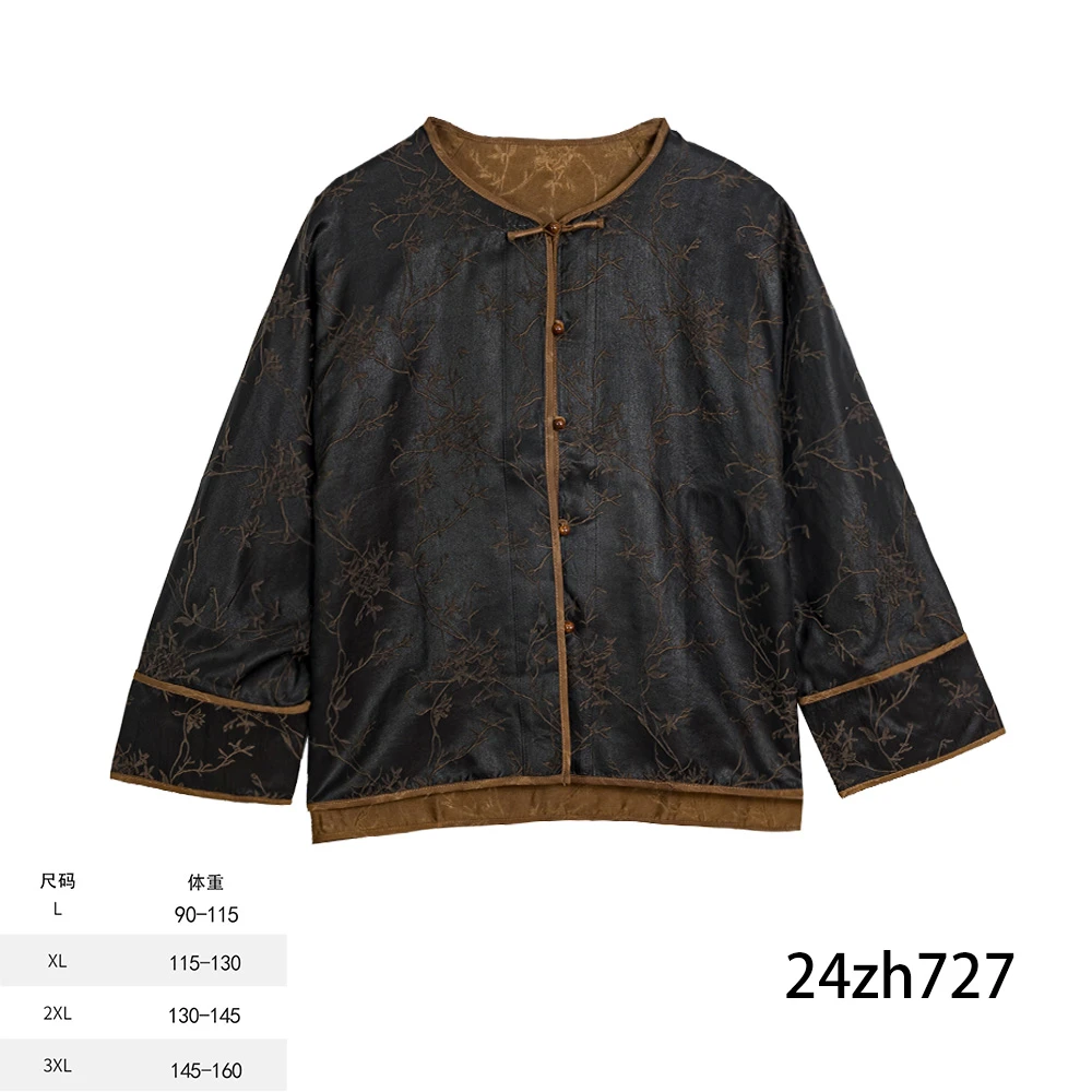 MM 2025春夏新款竹报平安国风时尚圆领盘口提花短外套 24zh727