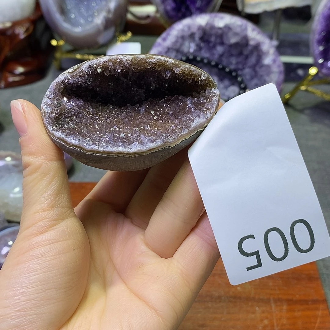 未镶嵌紫晶珠宝半成品