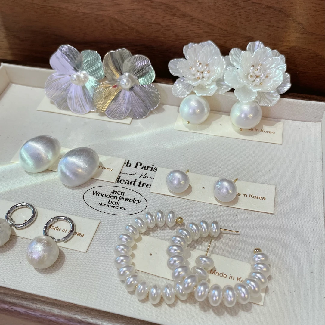 非金属仿珍珠耳饰 饰品快乐盒子  ZZZZZ-01