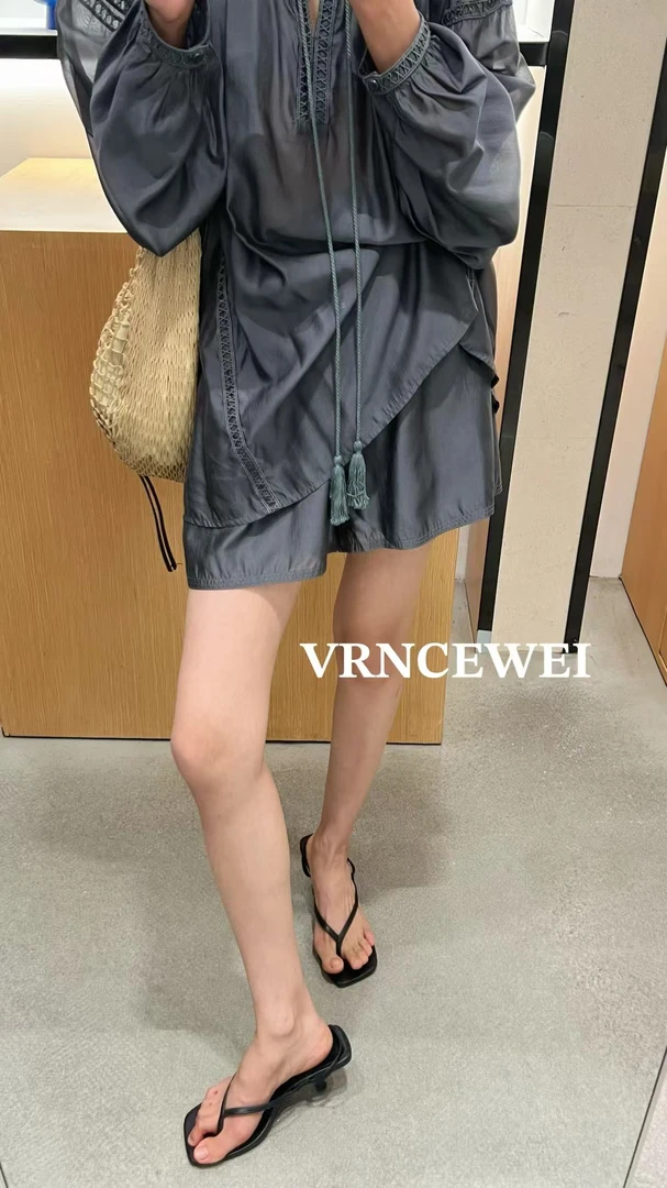 福秒-抽绳的！同色系百搭抽绳短裤（657R0288#）VRNCEWEI