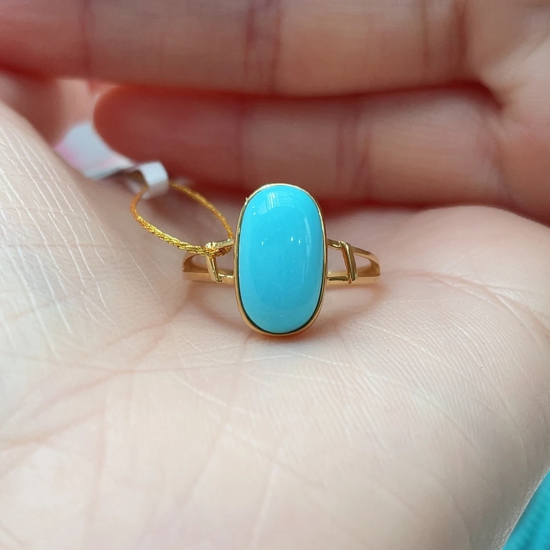 绿松石颈饰18K金镶嵌