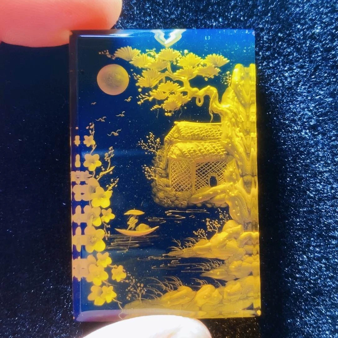 【闪购商品】蓝珀颈饰未镶嵌蓝珀阴雕