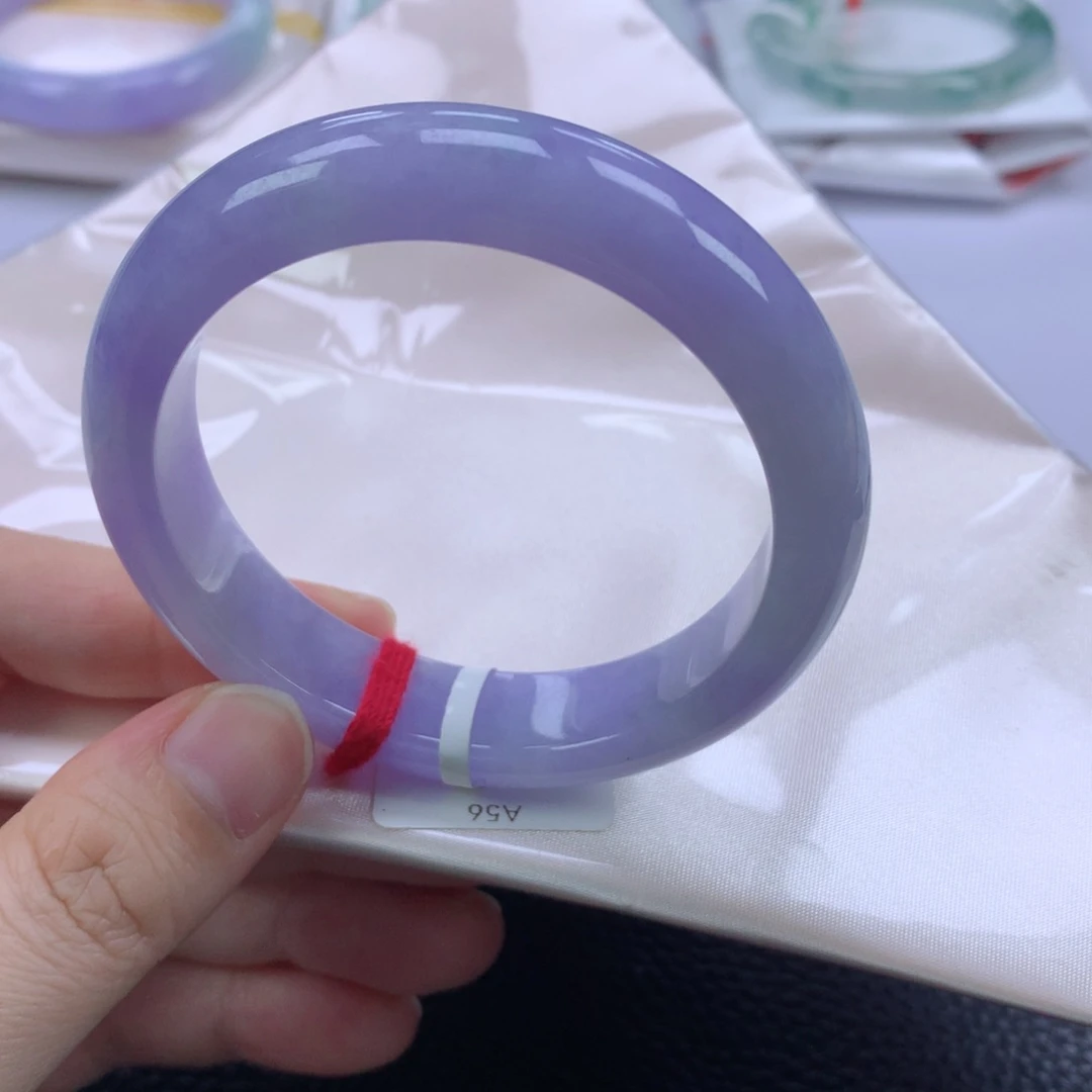 翡翠手镯未镶嵌缅甸天然翡翠手镯56圈口