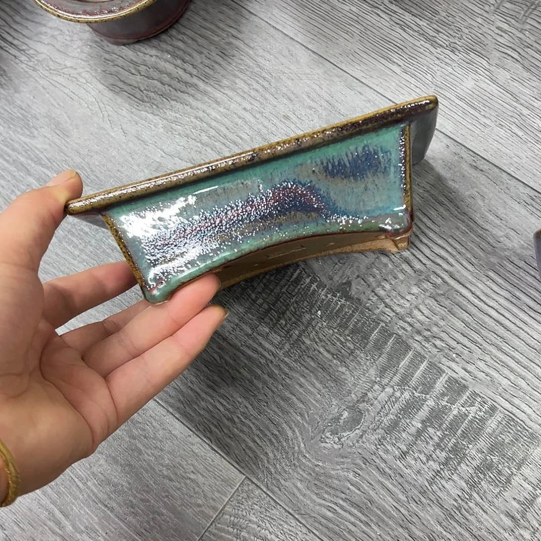 紫砂花盆236号瑕疵15/11/4.5cm窑变