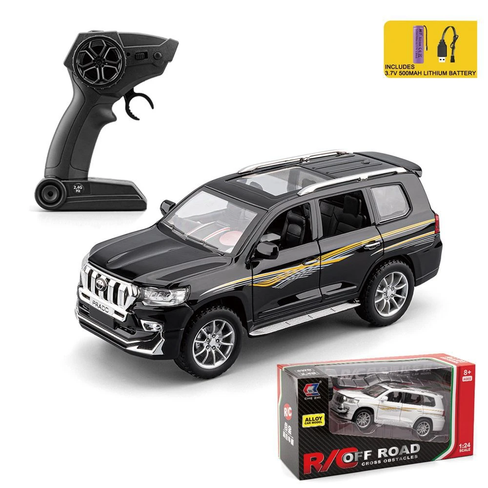 合金遥控汽车1:24豪华遥控越野车带声光儿童玩具合金版耐摔遥控车