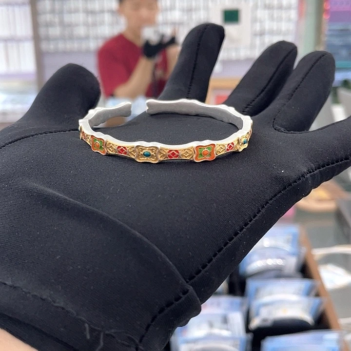 珐琅足银足银999.9手镯