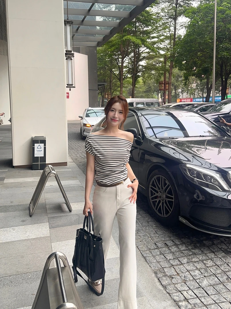 张兑兑duidui/镇店神裤2.0 显瘦修胯蕾丝花边白色直筒九分裤