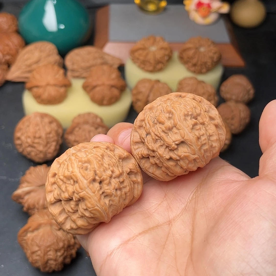 把件文玩核桃球白全品42