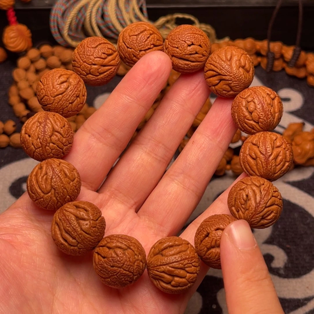 桃核手串龙纹龙珠17